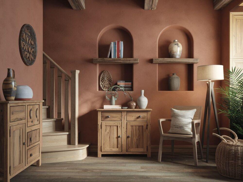 Idealne połączenie kolorów ścian z dębem rustykalnym