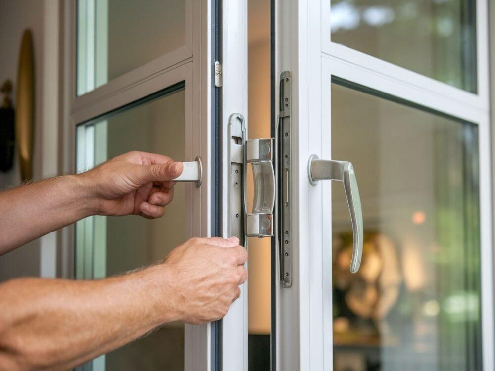 Nowoczesne okno uchylne w trakcie otwierania