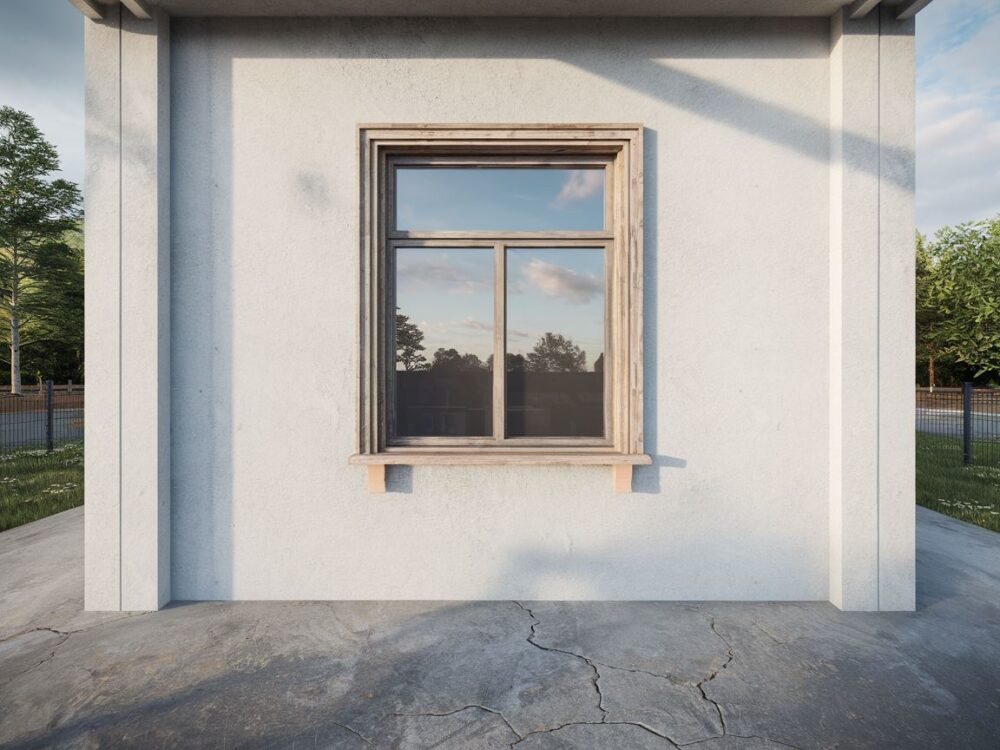 Okno z wpuszczonym parapetem w ścianę